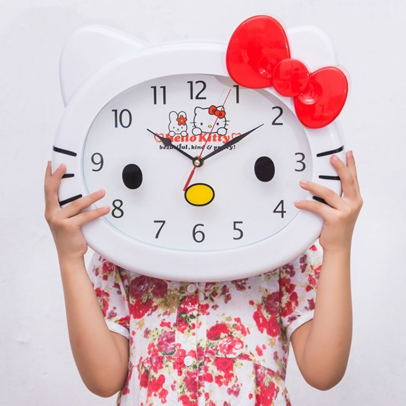 Home Decor Online - Cute Sanrio HelloKitty Silent Wall Clock