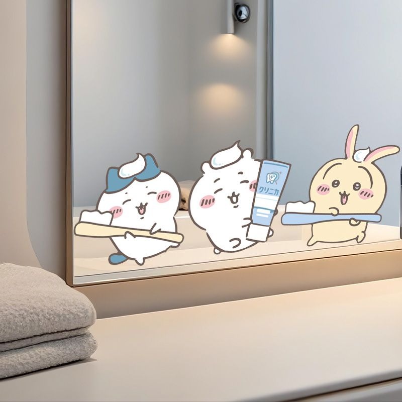 Vanity Home Decor - Hot Chiikawa Mirror Stickers Strong Adhesive