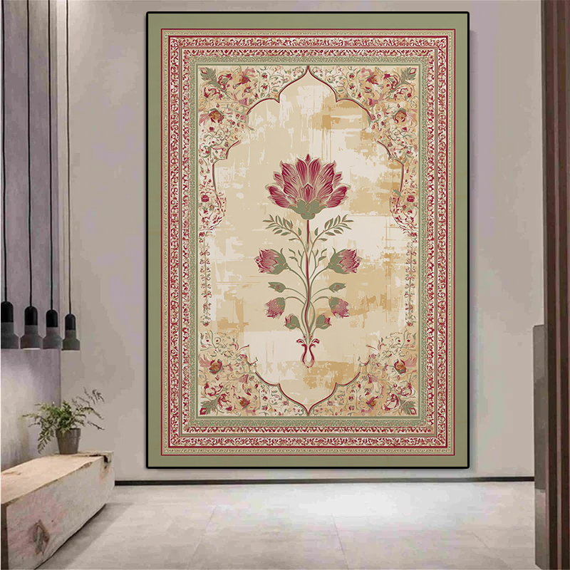 Home Decor Jaipur - Mughal Floral Arch Canvas Print, Indian