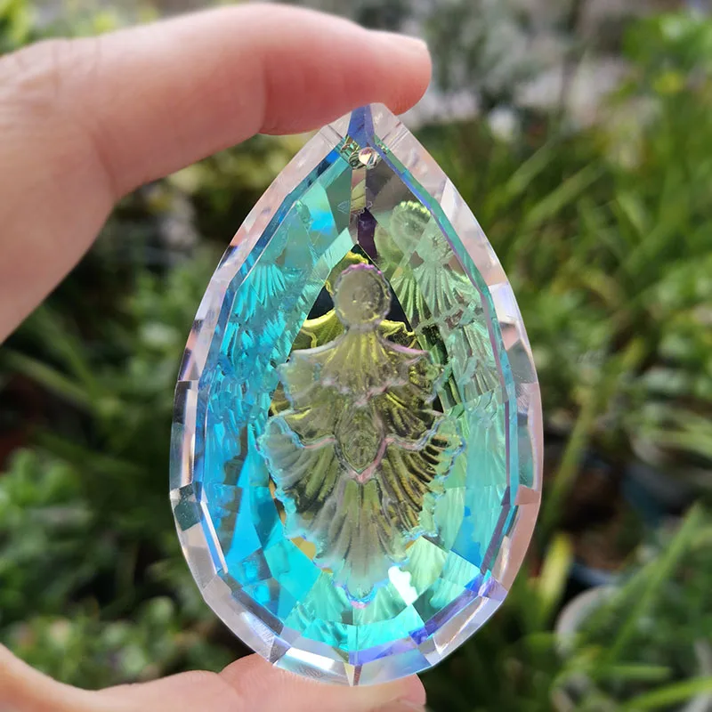 Crystal Sun Catcher - Color Crystal Prism Suncatcher Hanging Evergreen
