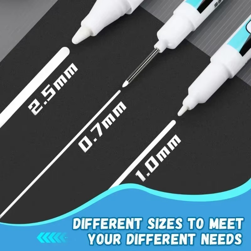 Canvas Painting - 0.7/1.0/2.5MM White Permanent Marker Pens Markers