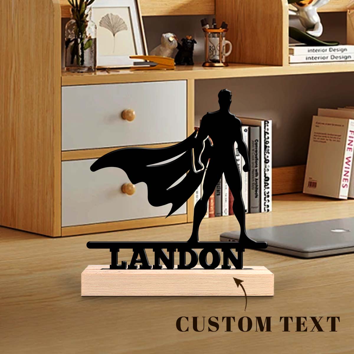 Home Decor Halloween - 1pc Personalized Iron Desktop Ornament Customizable
