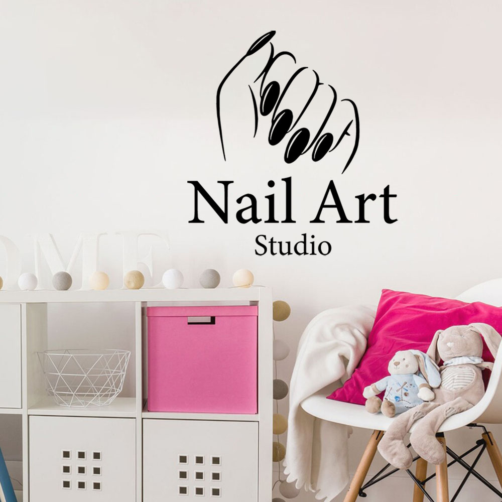 Home Decor Sticker - 1PC Colorful Manicure Customizable Text Vinyl