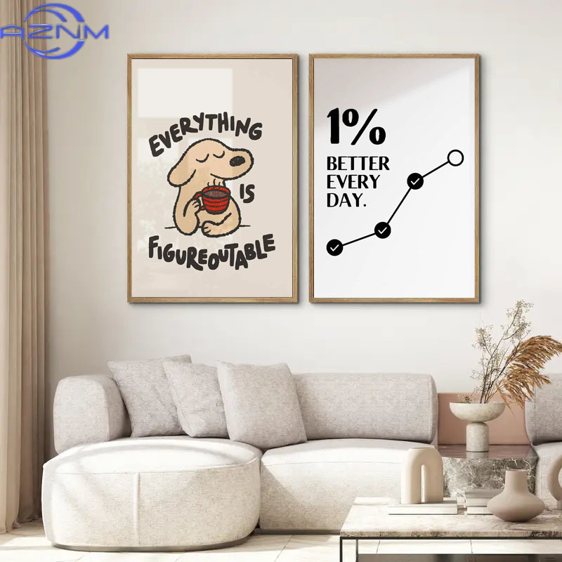 Home Decor Quotes Ideas - AZNM 1pc Inspirational Quote Poster Wall