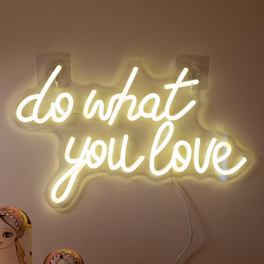 Home Decor Quotes Ideas - Do What You Love Neon Sign