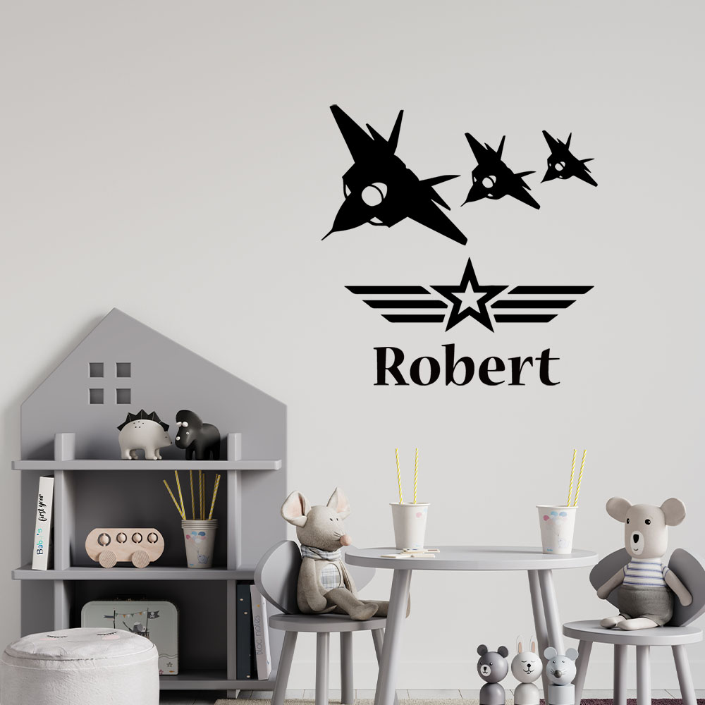 Home Decor Sticker - 1PC NEW Airplane Personalized Name Name