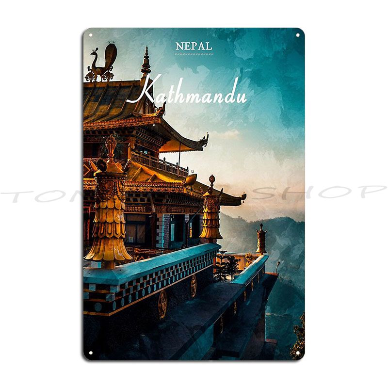 Home Decor Kathmandu - Kathmandu Nepal Travel Metal Sign Cinema