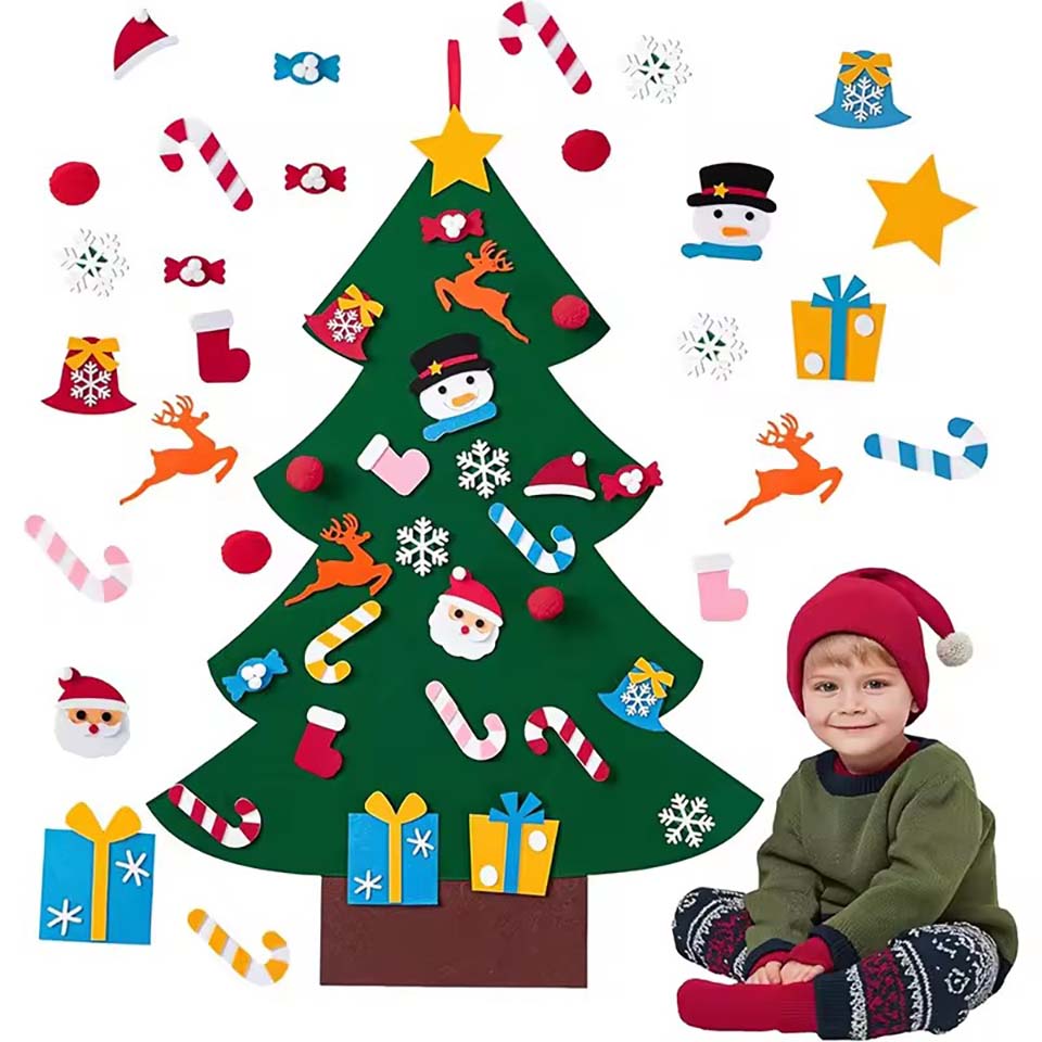 Kids DIY Felt Xmas Tree Set Ch - Home Decor Diy Ideas review and price