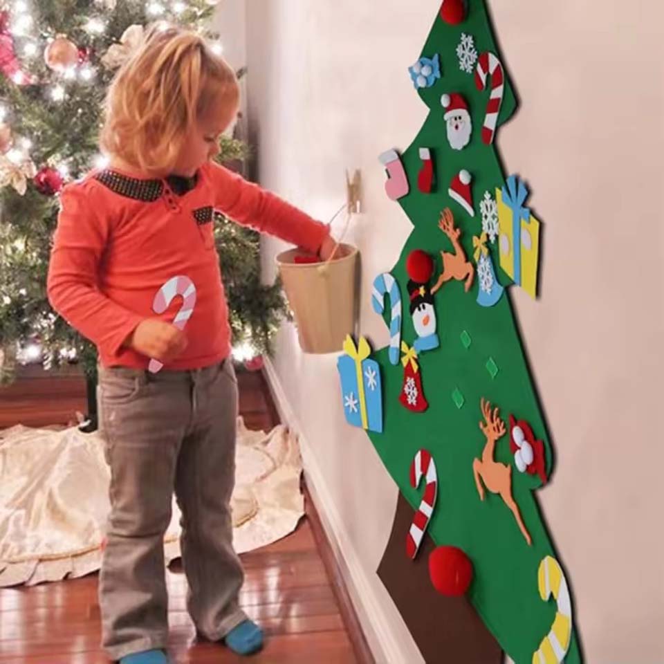 Kids DIY Felt Xmas Tree Set Ch - Home Decor Diy Ideas review and price