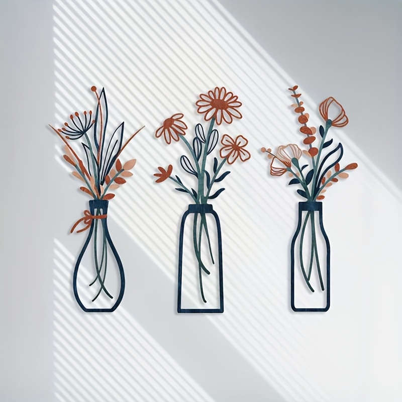 3 Large Floral Wall Art Sculpt - Home Decor Vase With Flowers review and price