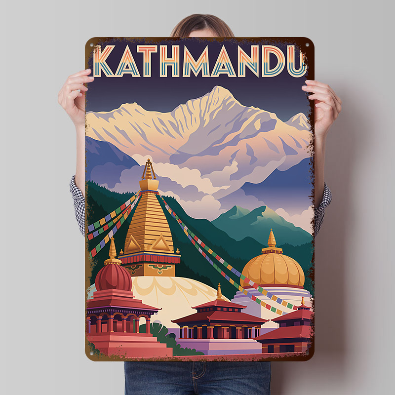 Kathmandu Travel Tinplate Post - Home Decor Kathmandu review and price