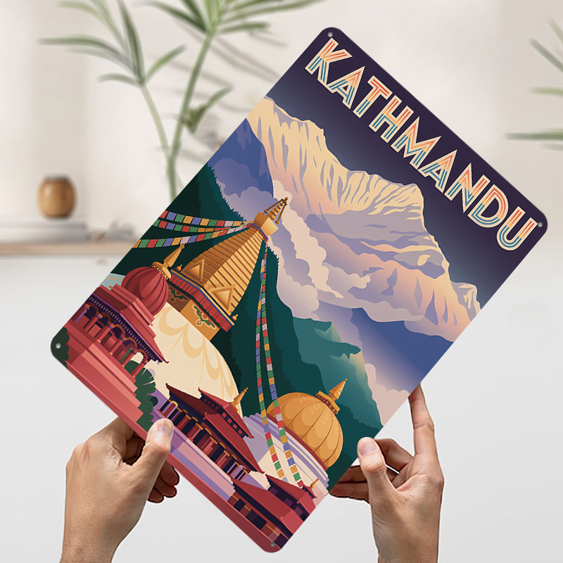 Kathmandu Travel Tinplate Post - Home Decor Kathmandu review and price