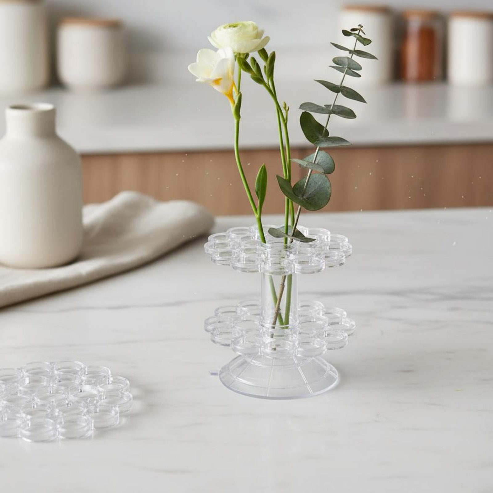 Coil Flower Stalk Holder Easy  - Home Decor Vase With Flowers review and price