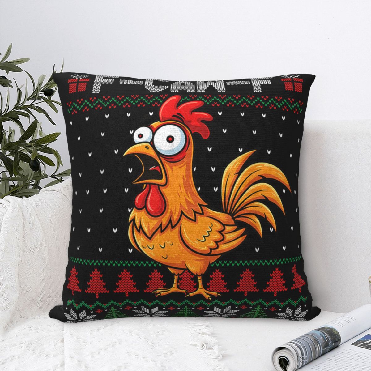 F-Caw-F Funny Chicken Humor Qu - Home Decor Quotes Ideas review and price