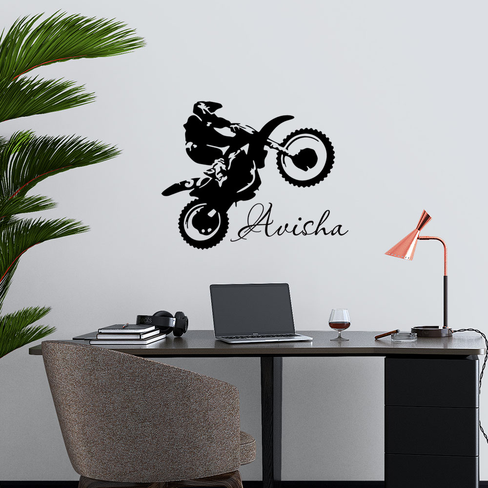 1PC Fashion Motorcyclist Custo - Home Decor Sticker review and price