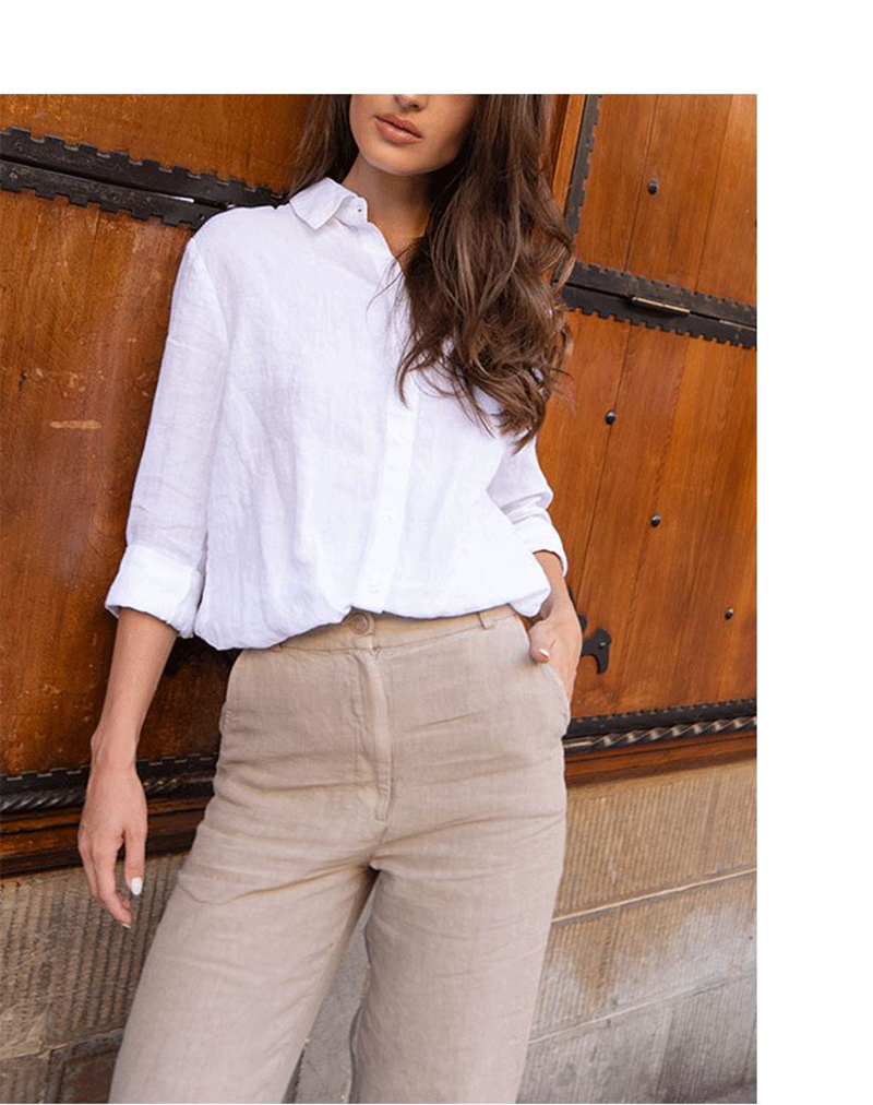 100% Linen White Shirts And Bl - Home Decor Zara review and price