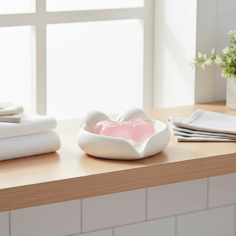 Cute Bow Heart Shaped Ceramic  - Vanity Home Decor review and price