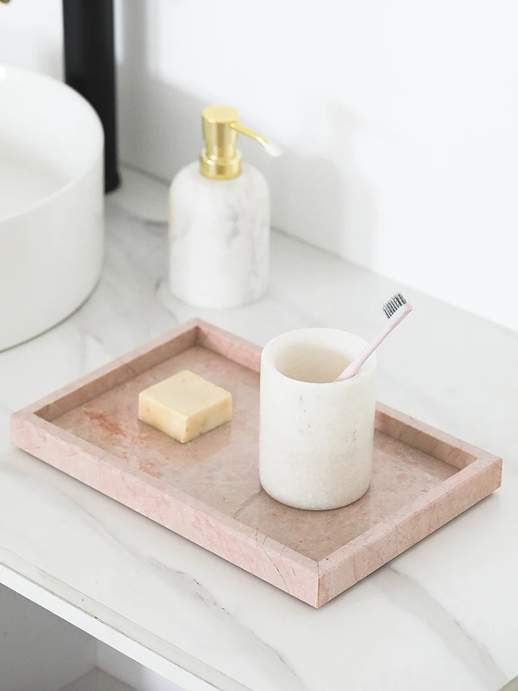 Pink Natural Marble Storage Tr - Vanity Home Decor review and price
