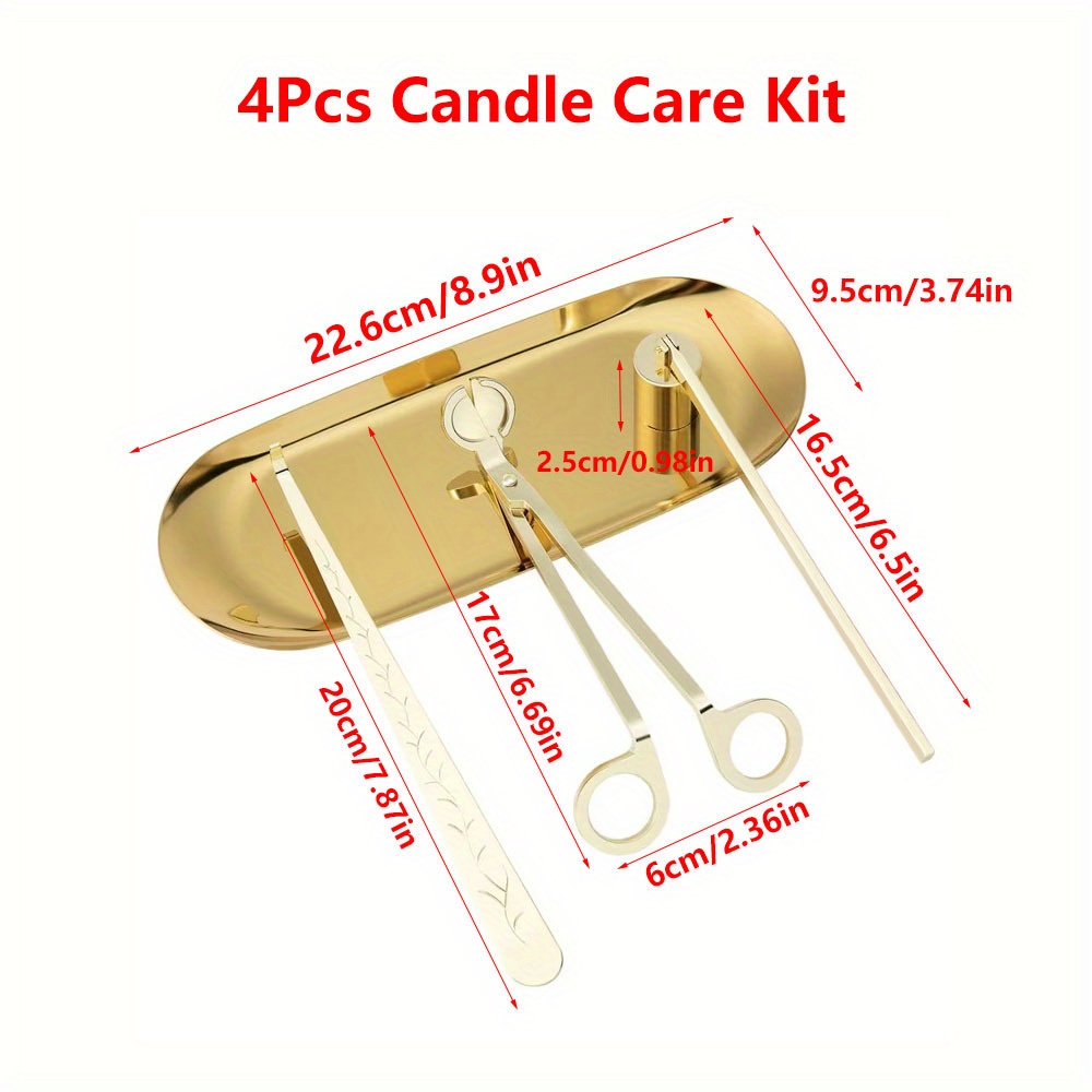 4pcs/set Luxury Candle Care Ki - Home Decor Unique Items review and price