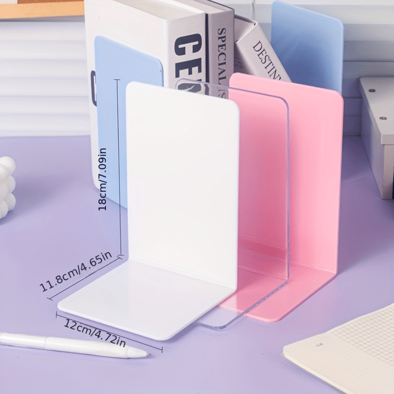 4/8pcs Set Clear Acrylic Booke - Aesthetic Bookend review and price