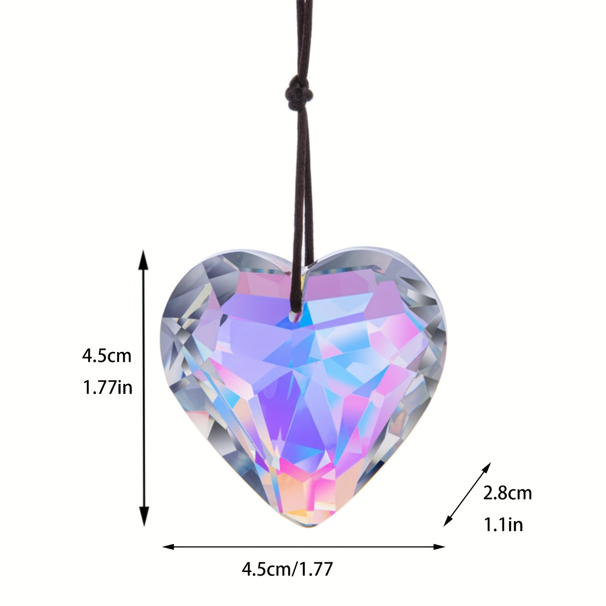 1pc Crystal Peach Prism Pendan - Crystal Sun Catcher review and price
