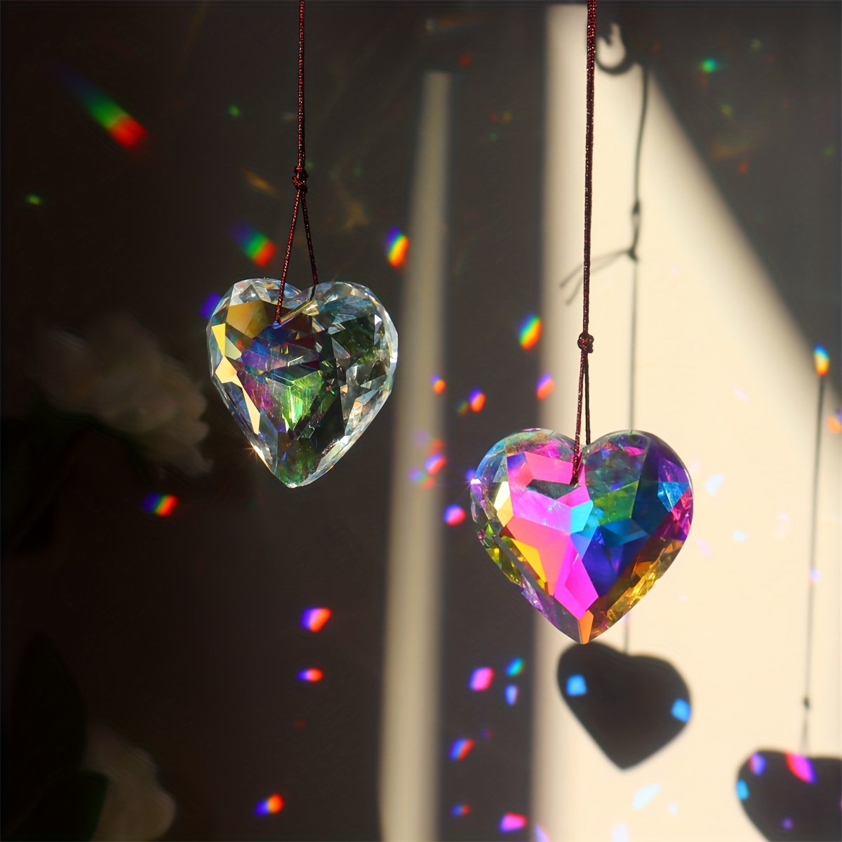 1pc Crystal Peach Prism Pendan - Crystal Sun Catcher review and price