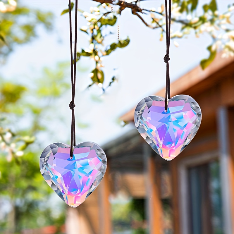 1pc Crystal Peach Prism Pendan - Crystal Sun Catcher review and price