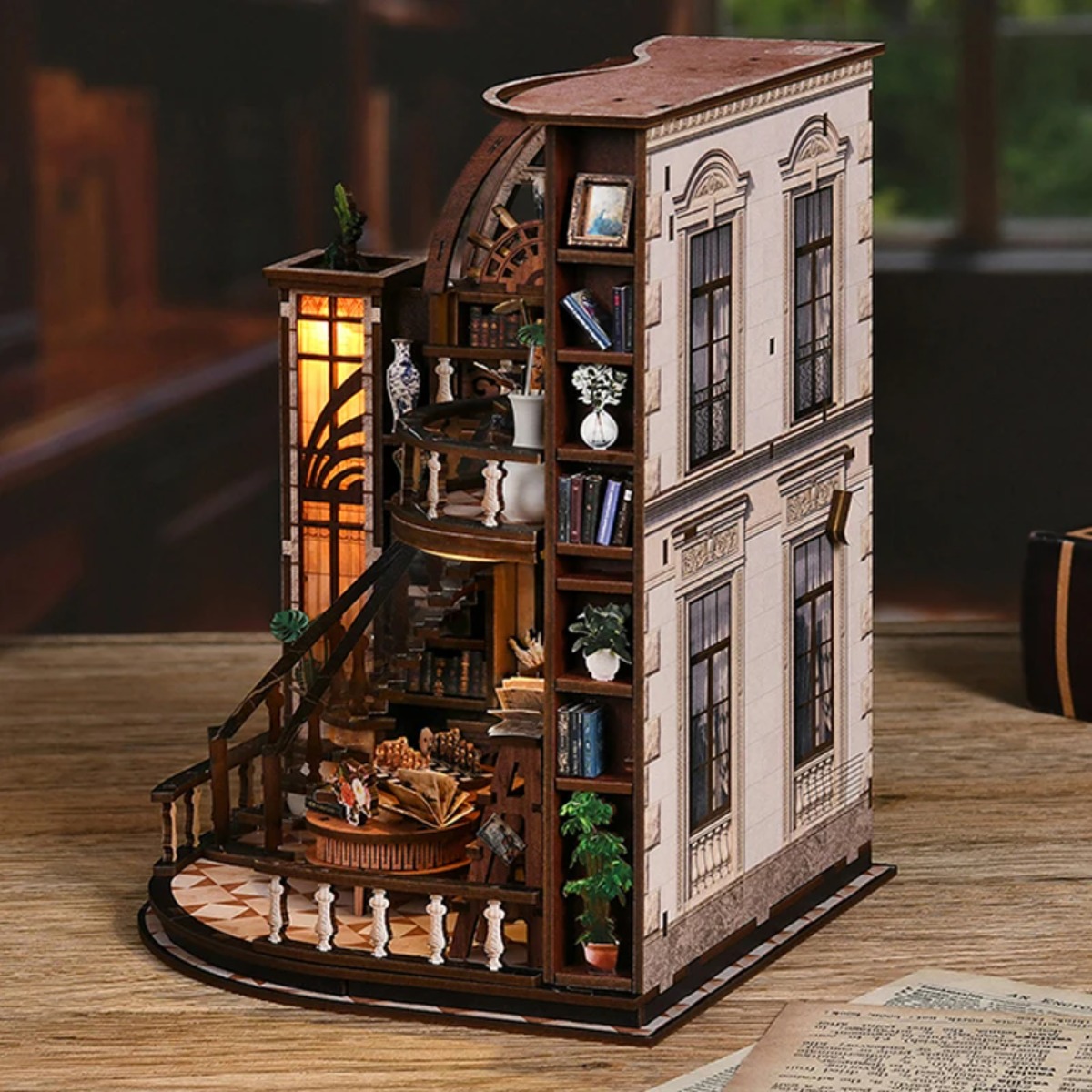 Miniature Book Nook Kit DIY Wo - Aesthetic Bookend review and price