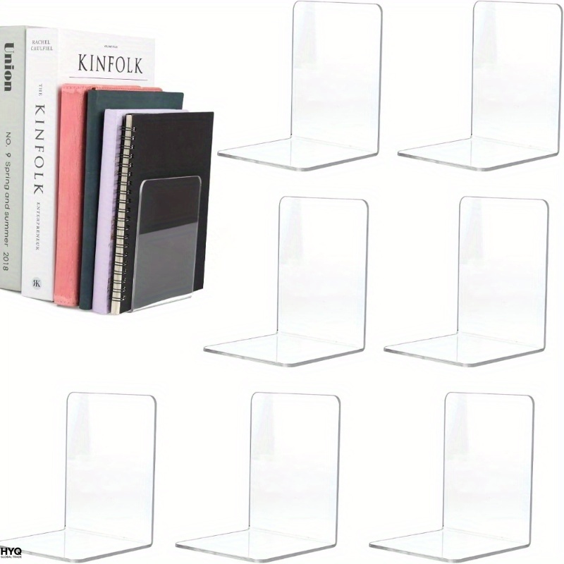 4/8pcs Set Clear Acrylic Booke - Aesthetic Bookend review and price