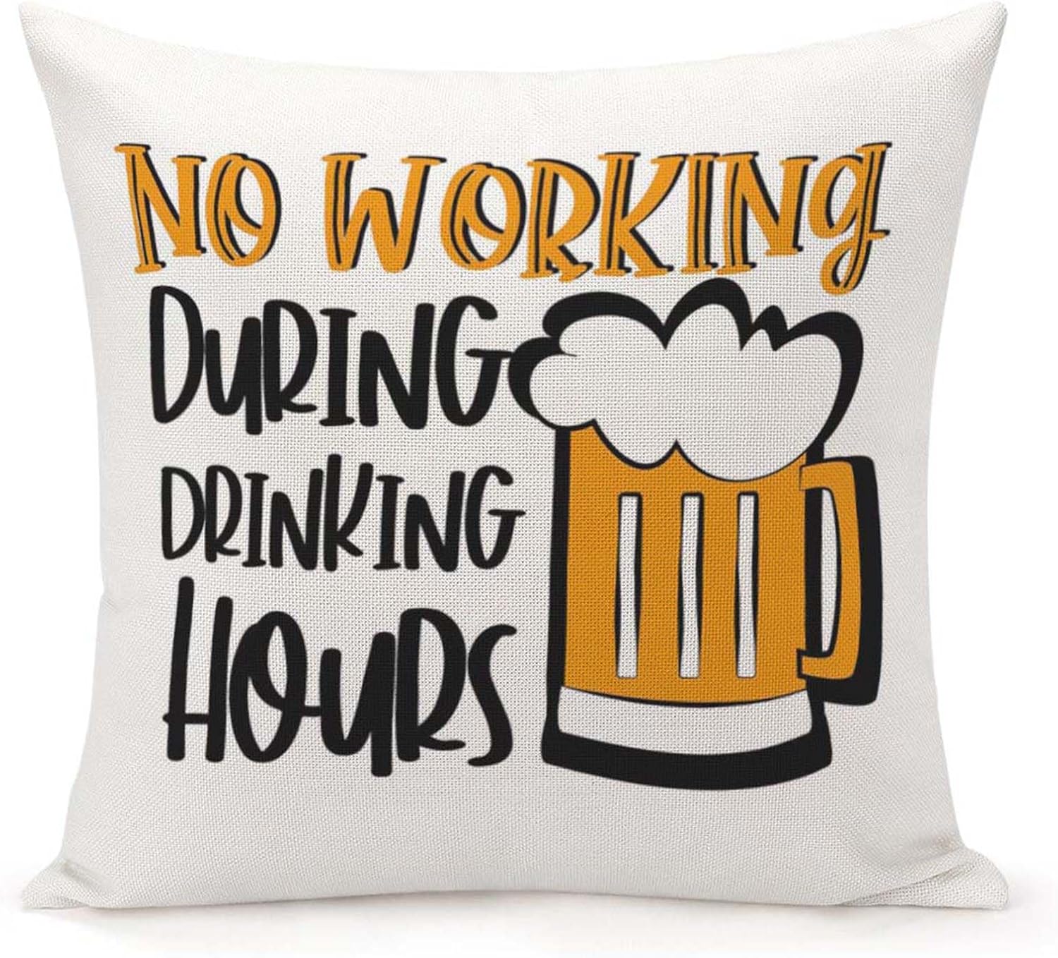 Funny Beer Pillow Cover, No Wo - Home Decor Quotes Ideas review and price