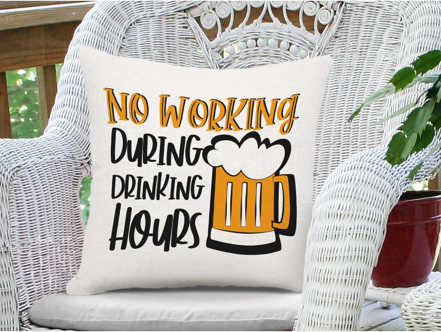 Funny Beer Pillow Cover, No Wo - Home Decor Quotes Ideas review and price