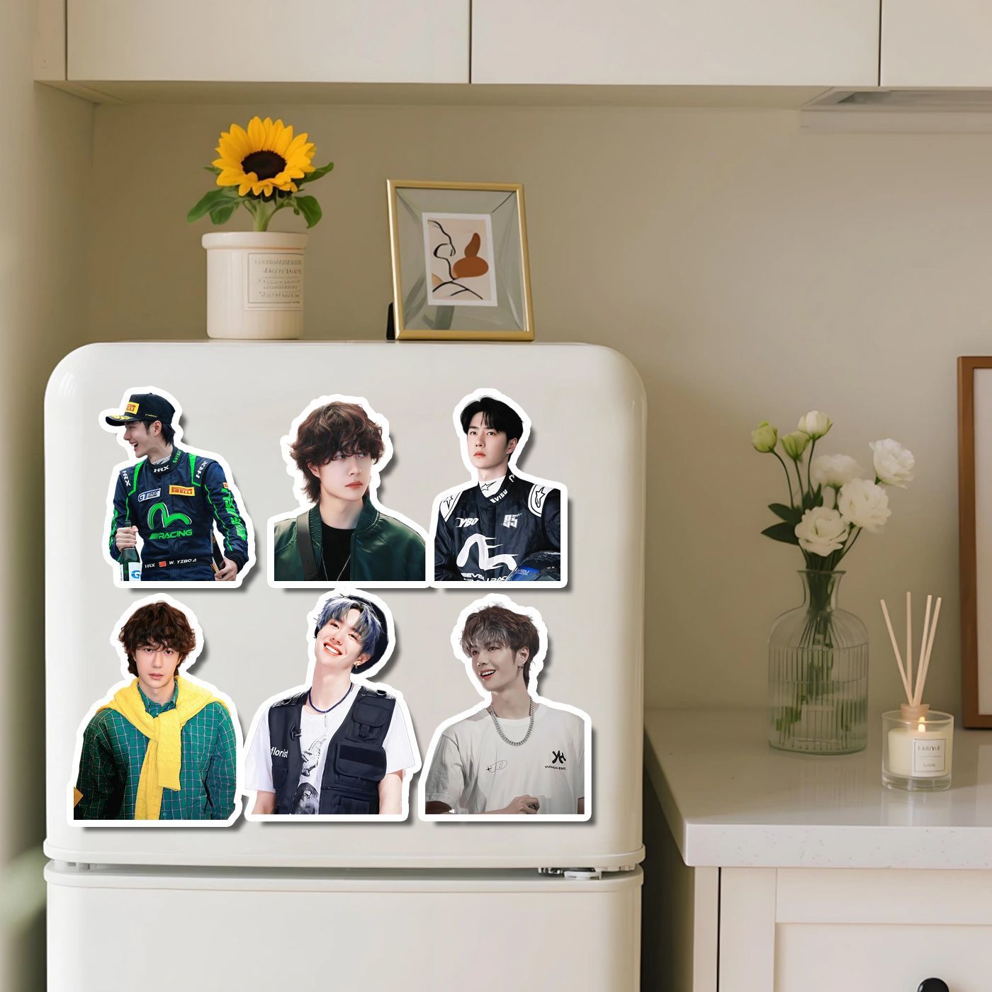 Wang Yibo refrigerator sticker - Home Decor Sticker review and price
