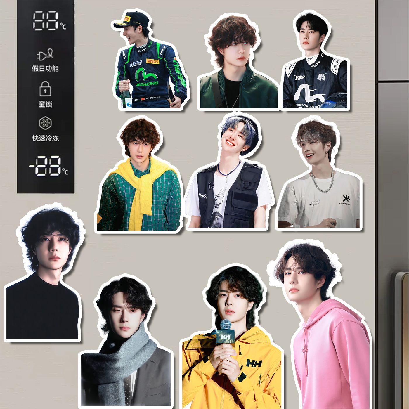Wang Yibo refrigerator sticker - Home Decor Sticker review and price
