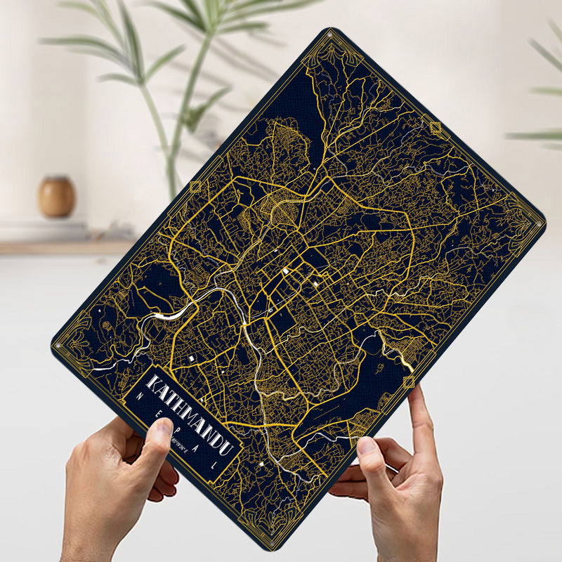 Kathmandu City Map Gold 3D Tex - Home Decor Kathmandu review and price