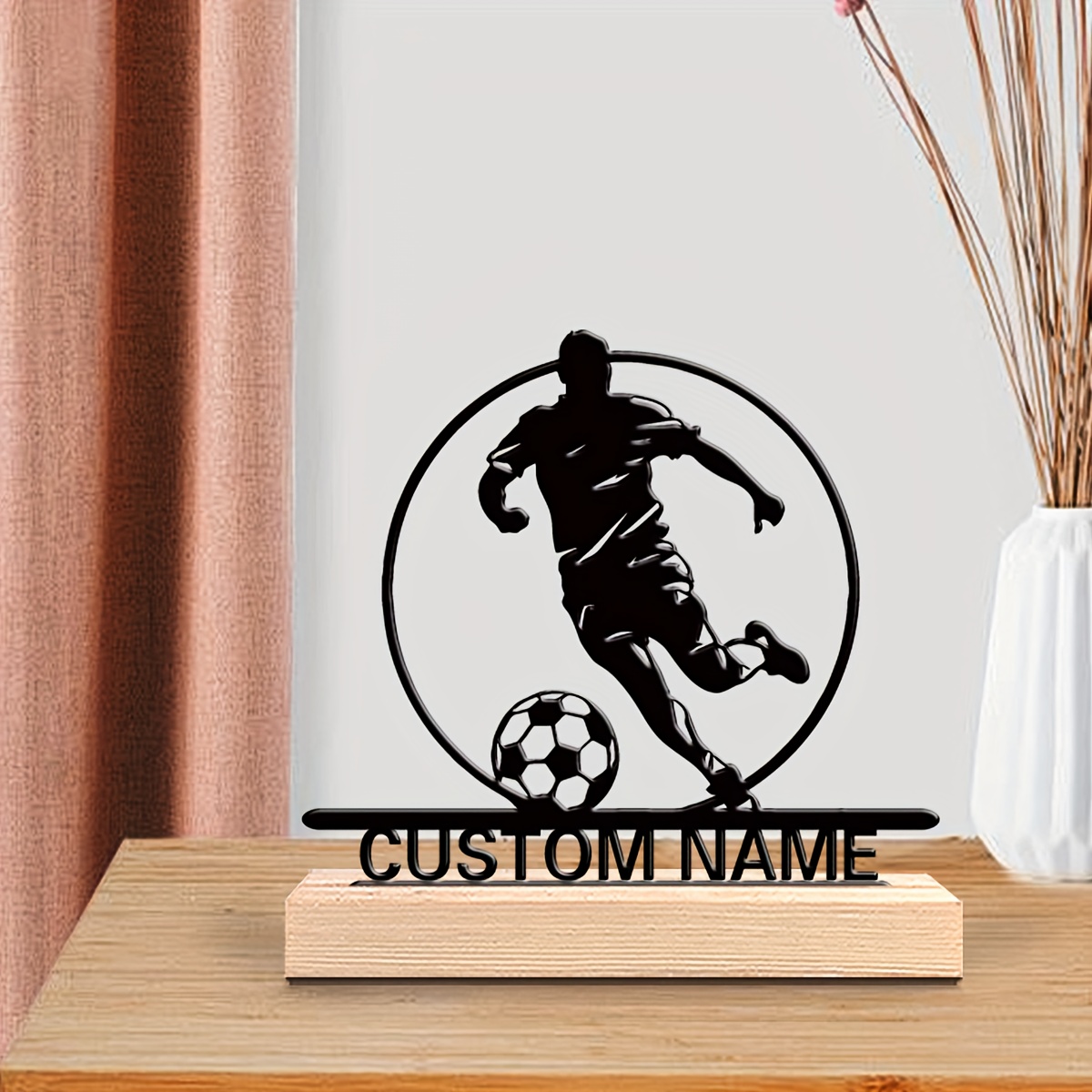Custom Soccer Player Metal Sta - Home Decor Unique Items review and price
