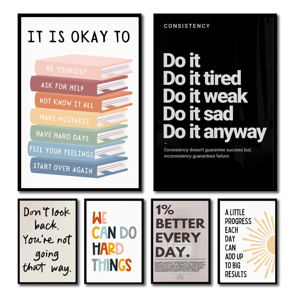 1pc Inspirational Quote Poster - Home Decor Quotes Ideas review and price