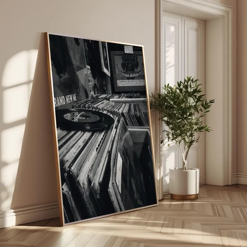 Modern Vinyl Record Store Blac - Home Decor Store review and price