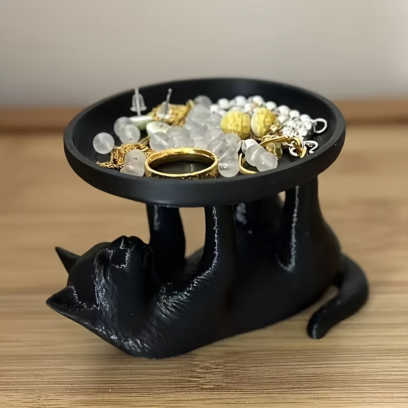 Cute Black Cat Jewelry Tray Re - Vanity Home Decor review and price