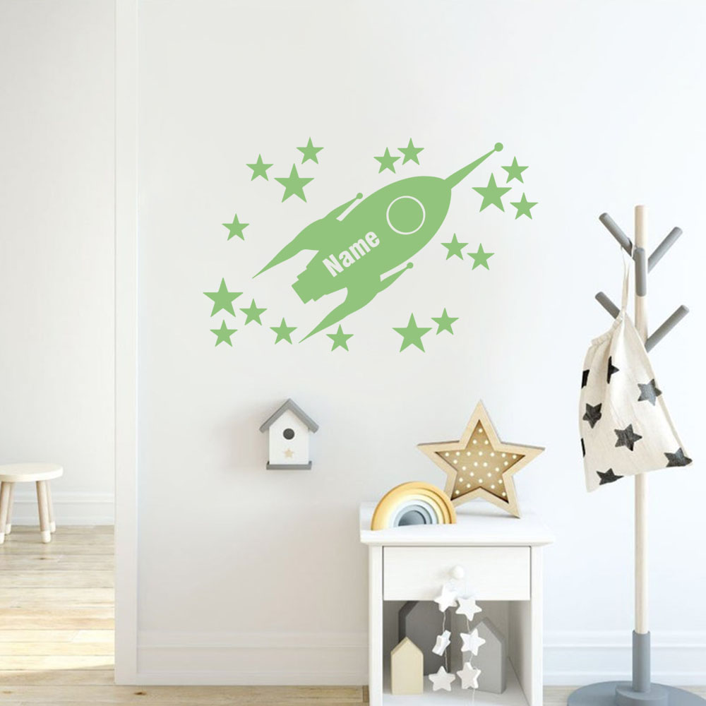 1pc Cartoon Rockets and stars  - Home Decor Sticker review and price