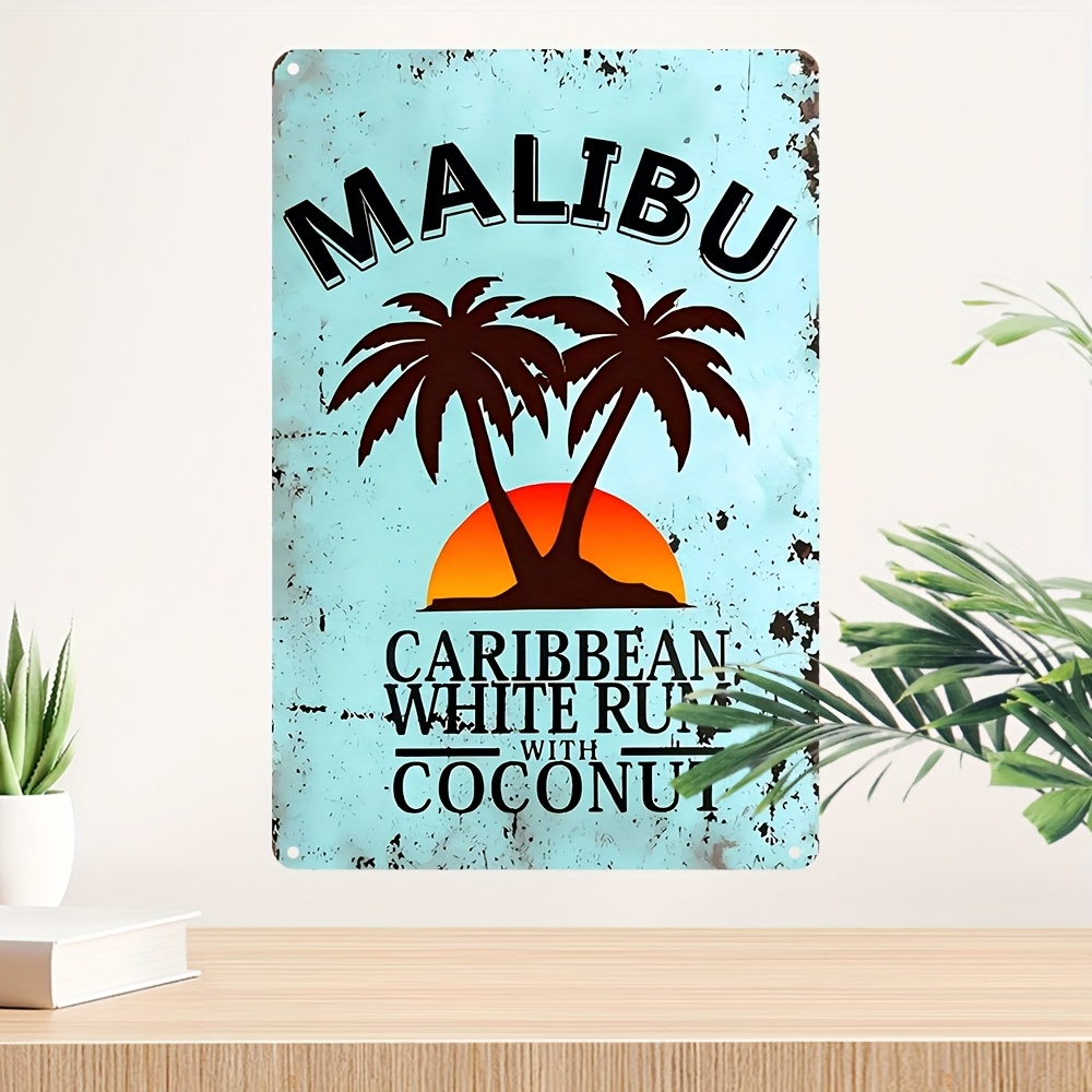Vintage Malibu Coconut Rum Met - Home Decor Theme review and price