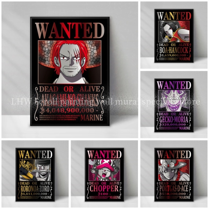 Famous Anime ONE PIECE Wanted  - Home Decor Online review and price