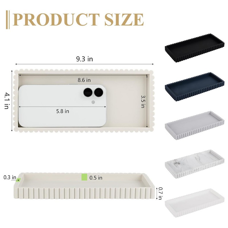 Silicone Fluted Edge Storage T - Vanity Home Decor review and price