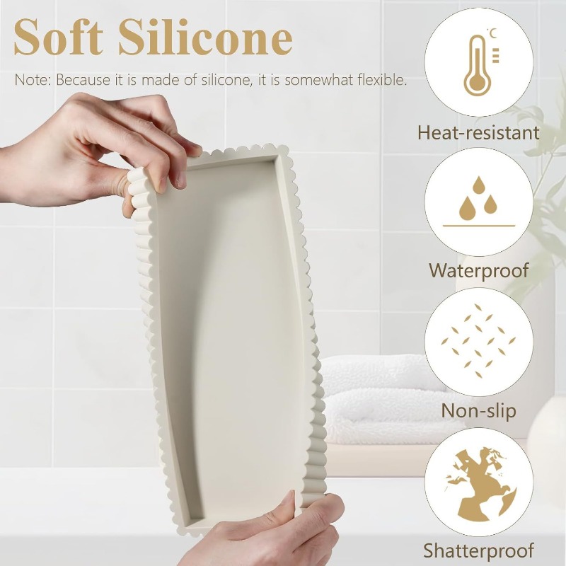 Silicone Fluted Edge Storage T - Vanity Home Decor review and price