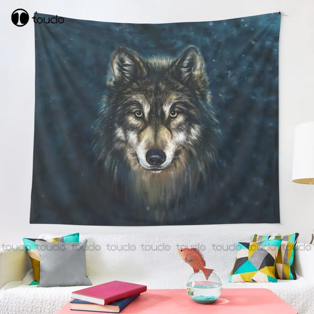 Artistic Wolf Face Tapestry Ta - Home Decor Website review and price