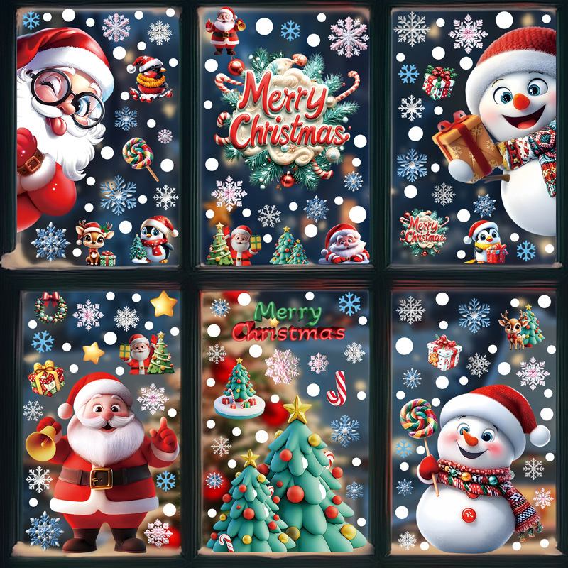 Christmas Festive PVC Static G - Home Decor Store review and price