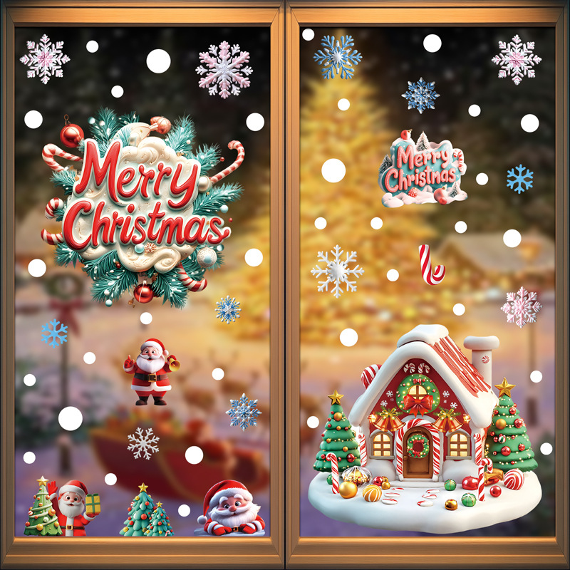 Christmas Festive PVC Static G - Home Decor Store review and price