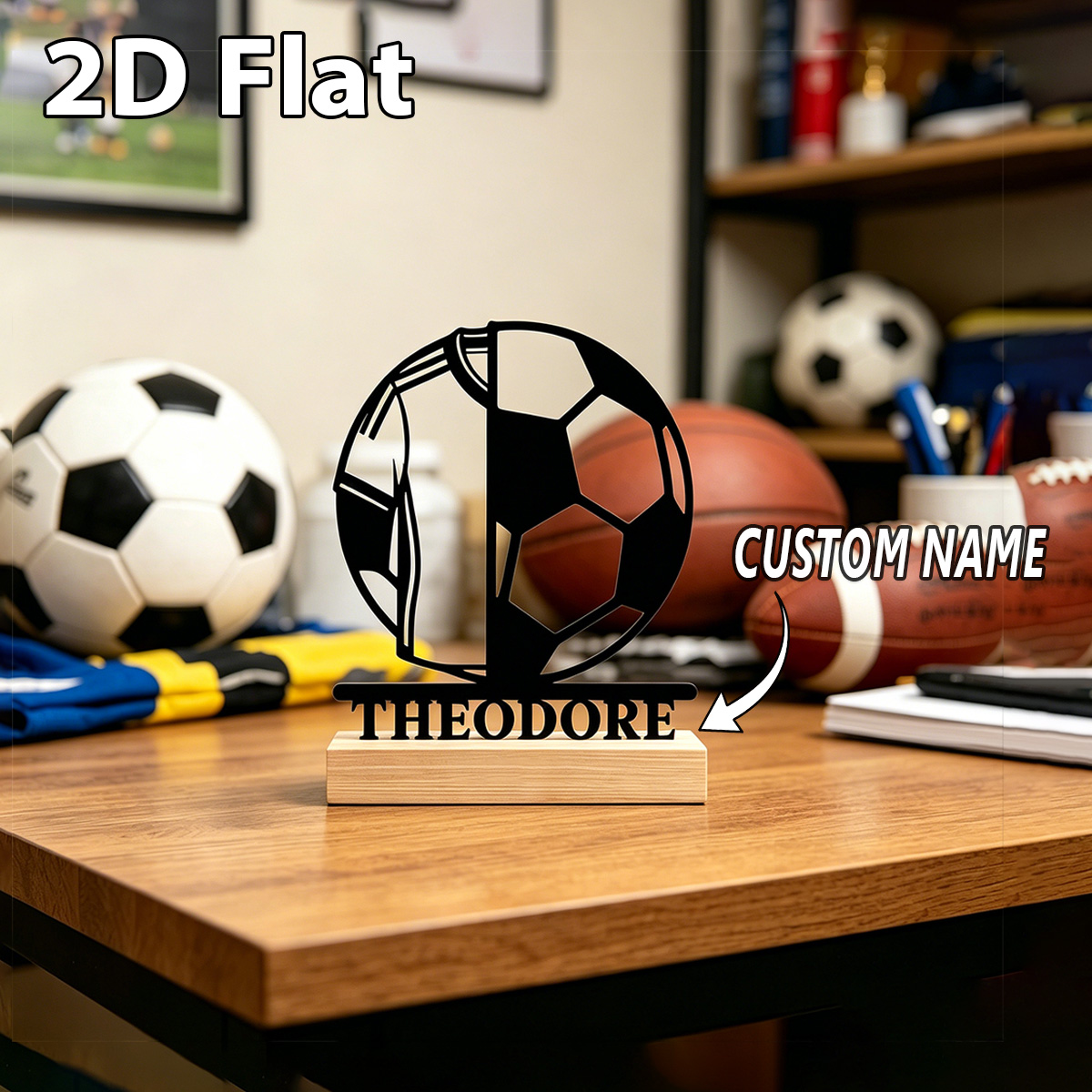 1Pc Csutom Football Soccer Woo - Home Decor Halloween review and price