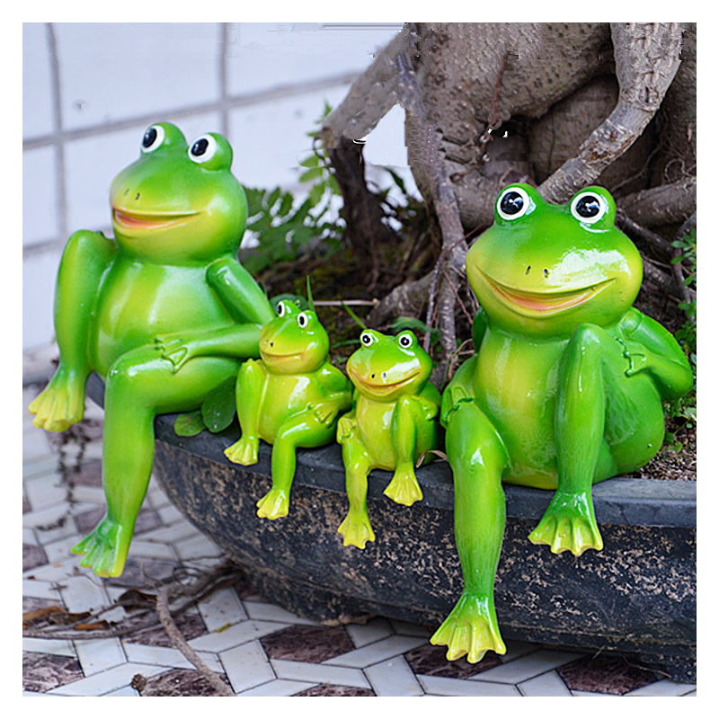 2pcs/Set Cute Resin Sitting Fr - Home Decor Store review and price