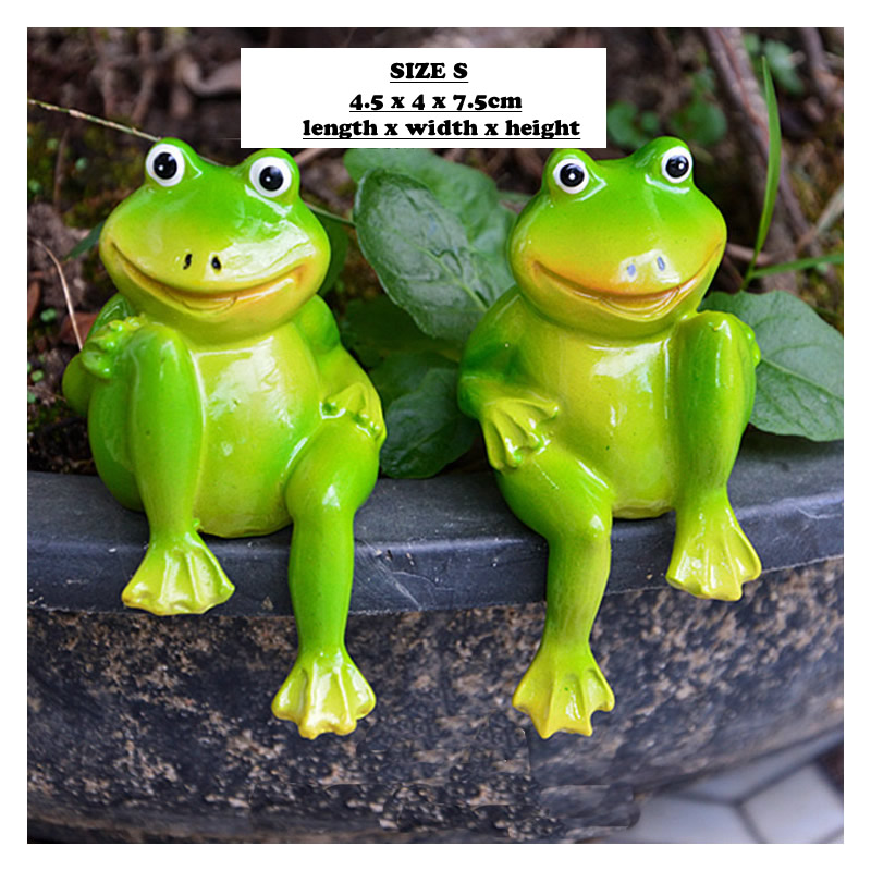 2pcs/Set Cute Resin Sitting Fr - Home Decor Store review and price
