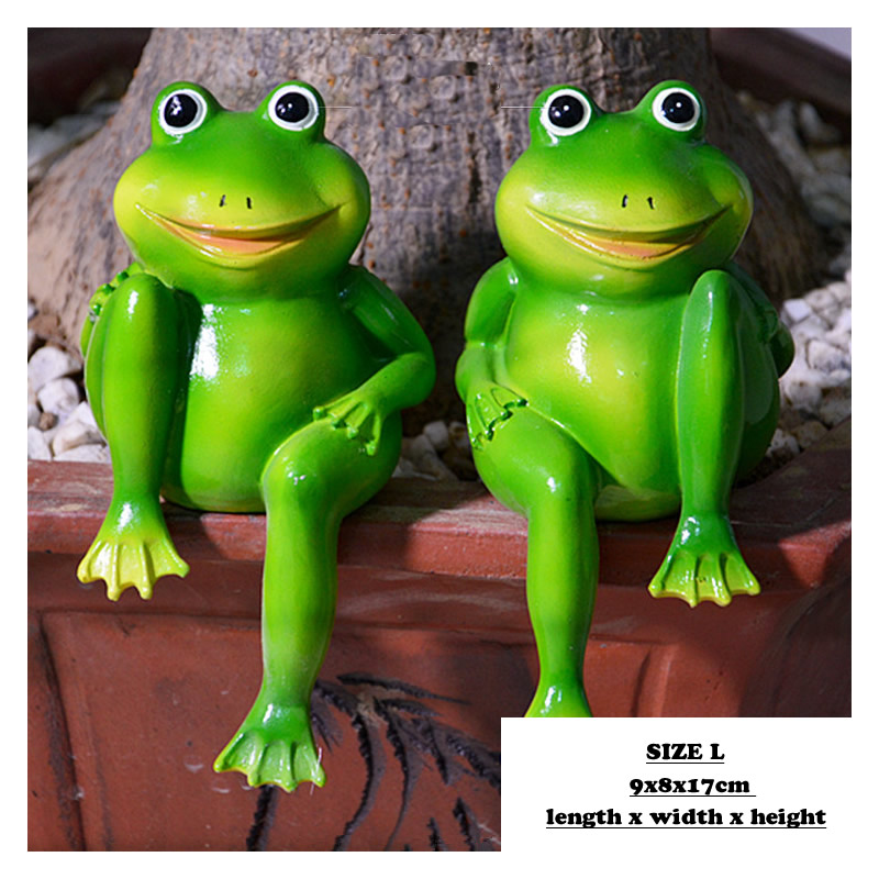 2pcs/Set Cute Resin Sitting Fr - Home Decor Store review and price